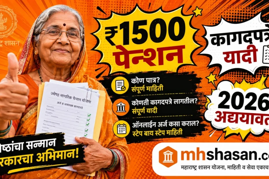 ज्येष्ठ नागरिक पेन्शन योजना कागदपत्रे